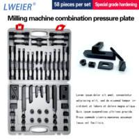 Ensemble de 58 pièces LWEIER : Plaques de pression composites durcies pour centre d'usinage CNC, accessoires de fraisage, gabarit combiné