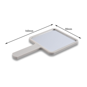 Custom Logo Gray ABS Plastic <b>Compact</b> Handheld Square Single Side Makeup Custom <b>Mirror</b> - Product Image 2
