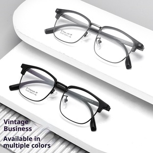 Danyang, gafas de lectura con montura de cejas Unisex sólidas de gama alta, Sven Polytechnic, moda Retro, diamante, Semi-sin montura, ligeras - Product Image 5