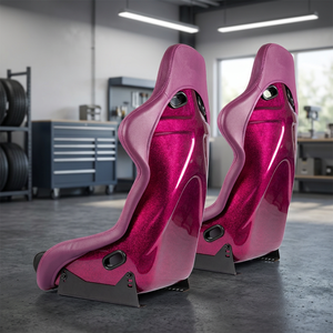 Siège de course Apex en cuir PU scintillant FRP, léger, dossier fixe, baquet complet, sport, durable, premium SSCUS - Product Image 1