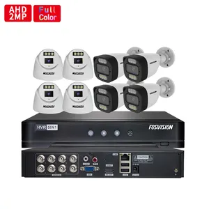 Fosvision 8 ערוץ 1080P אבטחת CCTV אנלוגי מצלמה מערכת 8ch AHD wired דיגיטלי מערכת הושלם 2MP HD ערכת עם XVR