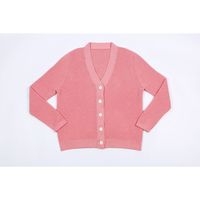 Cárdigan Casual de Moda para Mujer, Personalizado OEM, Corte Regular, Mangas Largas, Cuello en V, Diseño Sólido, Tejido de Poliéster Antipilling