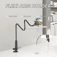 Long bras flexible réglable pour téléphones portables et tablettes support générique de bureau paresseux