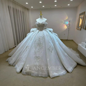 Vestido de novia de primera calidad para novia, vestido de baile personalizado, vestidos de novia de encaje con apliques de cuentas, vestido de novia Lsjj13 - Product Image 4