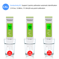 Moniteur numérique de qualité de l'eau C-100 5 en 1 TDS/EC/SALT/S.G./Temp Testeur pour piscines, eau potable, aquariums