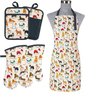 Custom Logo Reusable Eco-Friendly Heat Resistant Chef Work Apron Set for Women & <b>Men</b> Kitchen & Restaurant Use - Product Image 1