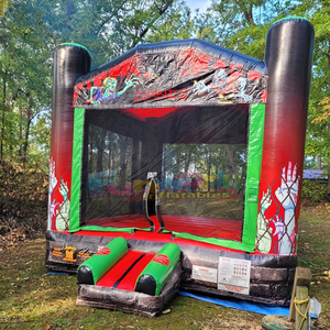 Castillo hinchable outdoor jumping bouncy castle inflatable bounce house halloween zombie bouncer for kids - Product Image 2