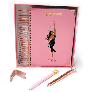 Custom <strong>A4</strong> A5 Hard Cover Spiral Daily <strong>Planner</strong> Journal Black Girl Boss <strong>Planners</strong> With Gold Foil Logo - Product Image 1