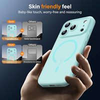 Nouvelles Coques de Téléphone à Sensation Peau pour iPhone 17 Pro Max avec Anneau Magnétique, Housses Antichoc de Luxe pour Série iPhone
