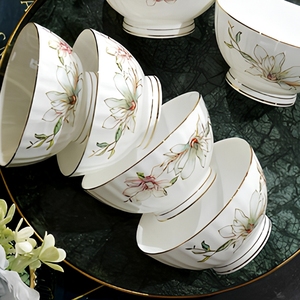 HIHUI Nuevo Juego de Vajilla de Porcelana China Estilo Pekín, Ligero, con Patrón Escénico, Acabado Esmaltado, Apto para Camping y Lavavajillas - Product Image 5
