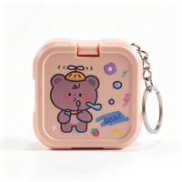 Porte-clés Jeu de Mémoire 3-en-1 avec Miroir de Maquillage Intégré, Lampe Pliable et Sac de Rangement pour Jeu d'Entraînement à la Mémoire