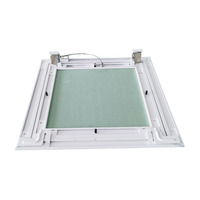 Salida de acceso empotrada cuadrada de yeso oculto con marco de aleación de aluminio para techo y pared, desmontable para mantenimiento