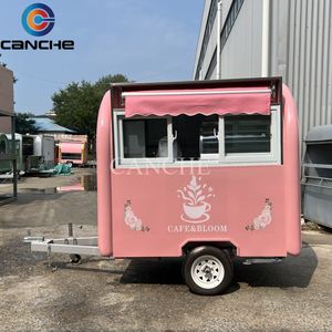 Camion de cuisine mobile multifonctionnel en acier inoxydable pour la vente de snacks, de restauration rapide, de frites, de café, chariot de vente ambulante, camionnette US - Product Image 3