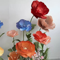 Fleurs géantes haut de gamme pour la maison mariage magasin décoration papier artificiel coquelicot photographie accessoires fenêtre affichage