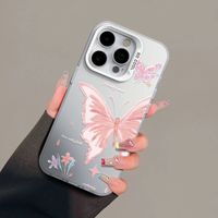 Coques de téléphone antichoc de luxe avec papillons pour iPhone 17 Air 16 15 Plus Pro Max 14 13 12 11 X – Housse de protection personnalisable avec logo