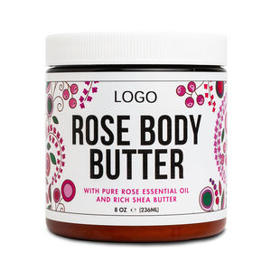 Özel etiket vücut fırçalayın ile çırpılmış Shea yağı ve saf uçucu yağ Ultra nemlendirici gül losyon tüm doğal nemlendirici - Product Image 5
