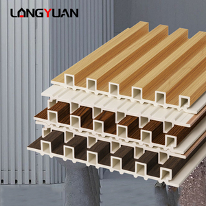 Hiện đại không thấm nước chống cháy PVC WPC Panel tường Gỗ nhựa composite rãnh tấm ban cho trong nhà/ngoài trời khách <span class=keywords><strong>s</strong></span>ạn Ốp TV - Product Image 3