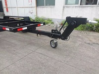 Remolque de coche pequeño personalizado, remolque de 2 ejes y 4 ruedas para transporte de generador