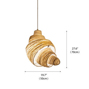 Lampe suspendue nordique moderne pour salle à manger, café, îlot de cuisine, en <span class=keywords><strong>tissu</strong></span> et métal, de haute qualité, nouvelle, unique, en forme de croissant - Product Image 6
