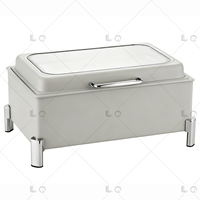 Autres fournitures hôtelières et de restauration, plat de service blanc de luxe, réchaud à nourriture pour buffet, chauffe-plats rectangulaire, réchaud à buffet en or