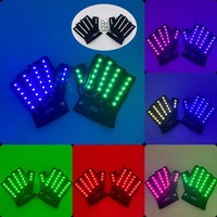 Guantes Luminosos LED RGB con Control Remoto para Mujer, sin Dedos, para Discoteca, DJ, Actuaciones en Escenario, Carnaval, Cosplay, Disfraces de Fiesta