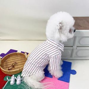 Vêtements pour chien, chemise rayée légère pour petit chien, chaton, Teddy, Bichon Frisé, Schnauzer, West Highland White Terrier - Product Image 3