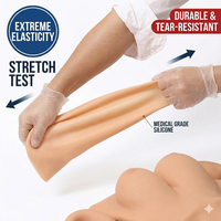 Combinaison sculptante intégrale en silicone souple grande taille avec fesses de 2,6 cm et hanches de 3 cm, faux seins, pour le remodelage corporel, usage quotidien, travesti