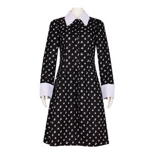 Costume da Cosplay della <span class=keywords><strong>Famiglia</strong></span> Addams di Star's Edge, Set Abito di Halloween di Wednesday e Morticia - Product Image 2