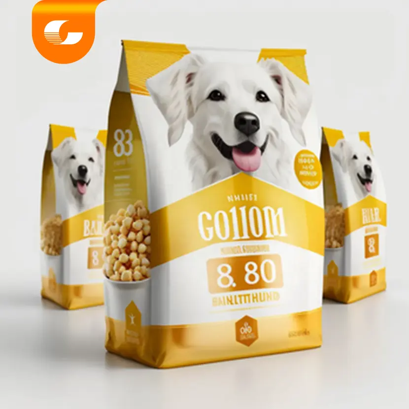 GLOCROWN aliments en plastique pour animaux de compagnie nourriture pour chiens 20 kg sacs de poche sur pied pour nourriture pour chiens