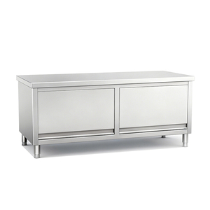 Tavolo <span class=keywords><strong>da</strong></span> <span class=keywords><strong>Lavoro</strong></span> Professionale in Acciaio Inox <span class=keywords><strong>per</strong></span> Cucine di Ristoranti, Finitura Opaca Spazzolata, Capacità di Carico 800kg/m, Certificato NSF - Product Image 4