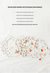 Bavoir pour nouveau-né personnalisé en tissu <span class=keywords><strong>gaze</strong></span> <span class=keywords><strong>de</strong></span> <span class=keywords><strong>coton</strong></span> et bambou à 6 couches, avec manches lanternes et fermeture à bouton unique - Product Image 4