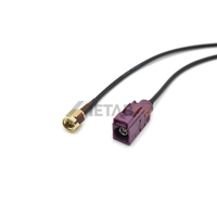 Câble d'extension d'antenne Fakra D femelle vers SMA mâle RG174 coaxial, rallonge, pigtail 30 cm pour la navigation automobile, GPS, télématique