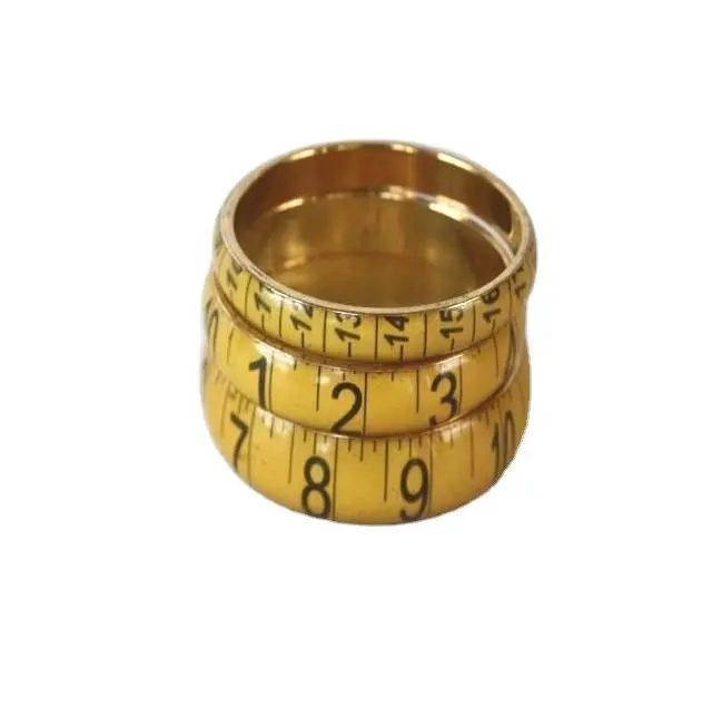 Pulseira de resina amarela com padrões de fita métrica disponíveis em todas as cores bronze braceletes e pulseiras