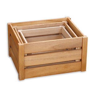 Hirzkste — boîtes de bière en <span class=keywords><strong>bois</strong></span> de couleur naturelle, emballage de stockage de légumes non finis vente en gros - Product Image 3