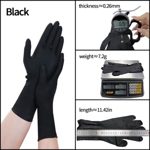 Guanti in Nitrile Neri Monouso da 12 Pollici, Compatibili con Touchscreen, per Uso Industriale, Protettivi, Antiscivolo, per Manutenzione Meccanica - Product Image 1