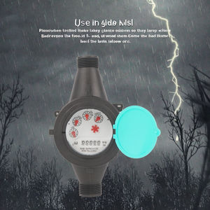 आवासीय उपयोग के लिए 1.5-16 मीटर/एच प्रवाह दर के साथ क्षैतिज नायलॉन और प्लास्टिक शुष्क बहु नोजल जल मीटर - Product Image 3