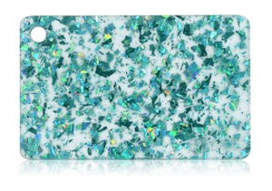 Hoja acrílica <span class=keywords><strong>con</strong></span> purpurina colorida, hoja de plástico de <span class=keywords><strong>corte</strong></span> láser DIY de 3mm <span class=keywords><strong>con</strong></span> diseño decorativo incrustado en escamas - Product Image 6