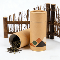 Emballage en tube de papier kraft écologique, emballage en carton biodégradable pour thé, café, grains, tube en papier personnalisé