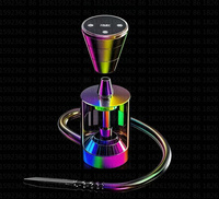 Nouvelle conception de chicha électrique en acier inoxydable, portable, mini, avec boîte cadeau