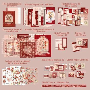Simno, 123 Uds., Kit de álbum de recortes estético Vintage Rose Coffee, Bullet Junk Journal A6 Grid <span class=keywords><strong>Notebook</strong></span>, suministros para diario DIY - Product Image 3