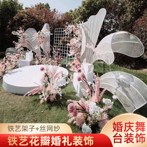 ฉากหลังกลีบผีเสื้อเหล็กใหม่สำหรับงานแต่งงาน ฉากเวที อุปกรณ์ประกอบฉาก และการตกแต่งงานอีเว้นท์ในห้างสรรพสินค้า - Product Image 3