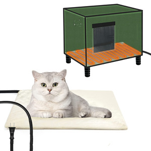 بيت قطط فاخر وعصري من ONKEY بتصميم OEM/ODM، بلون كاكي داكن، مع وظيفة تدفئة، مصنوع من مادة أكسفورد/النايلون، مقاوم للرياح للاستخدام الداخلي والخارجي - Product Image 1