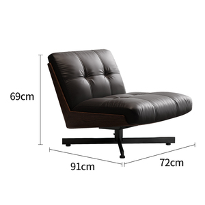 <b>Office</b> <b>Sofa</b> Single Chair Black Leather Modern Design For Business Lobby And Reception Area - Product Image 6