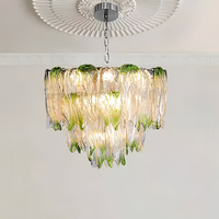 Luminaire suspendu de style français, luxe léger, rétro, design dégradé en verre, pour salon, salle à manger, bureau, chambre à coucher, style nordique moderne