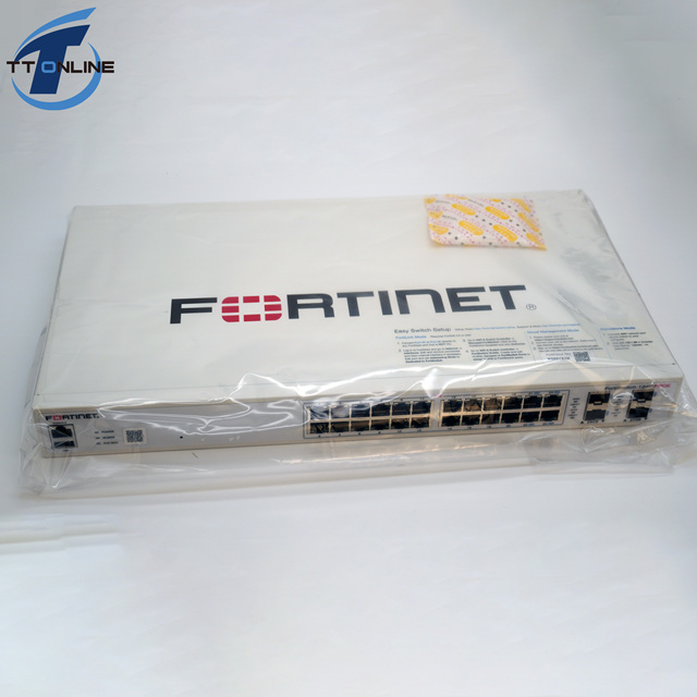NEW Fortinet FortiSwitch FS-124F-POE 24-Port 24xGE RJ45 + 4x10GE SFP+ Stackable SNMP Switch