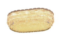 Lustre en cristal et métal LED de style nordique rétro industriel de qualité GRSD, éclairage de luxe pour salon, décoration intérieure