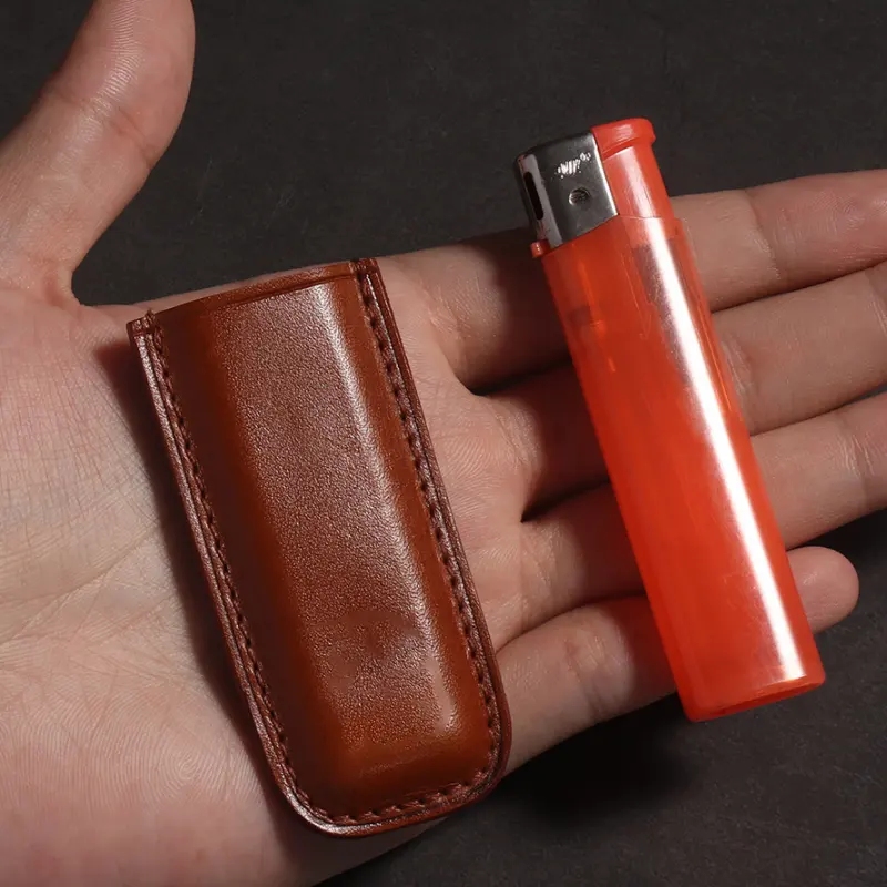 Benutzer definierte PU Leder Feuerzeug Fall Mini Feuerzeug Shell Holder Reise Feuerzeug Holster Rauchen Geschenk für Mann Zigaretten
