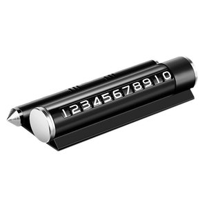 Metal Roller Number Temporary Parking Sign 23x8x5 With Window Breaker Phone Holder Car Accessory - Product Image 2