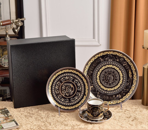Luxury Plates Royal Business Gifts Dinner Set Bone China 4pcs Set Ceramic <b>Dinnerware</b> Set - Product Image 2