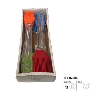 Butter Brush 12Pc Set Colorful <b>Silicone</b> Baking Pastry <b>Tools</b> Dishwasher Safe - Product Image 2